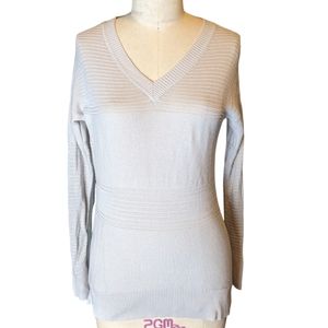 Soybu Gray V-Neck Sweater Women's Size Medium